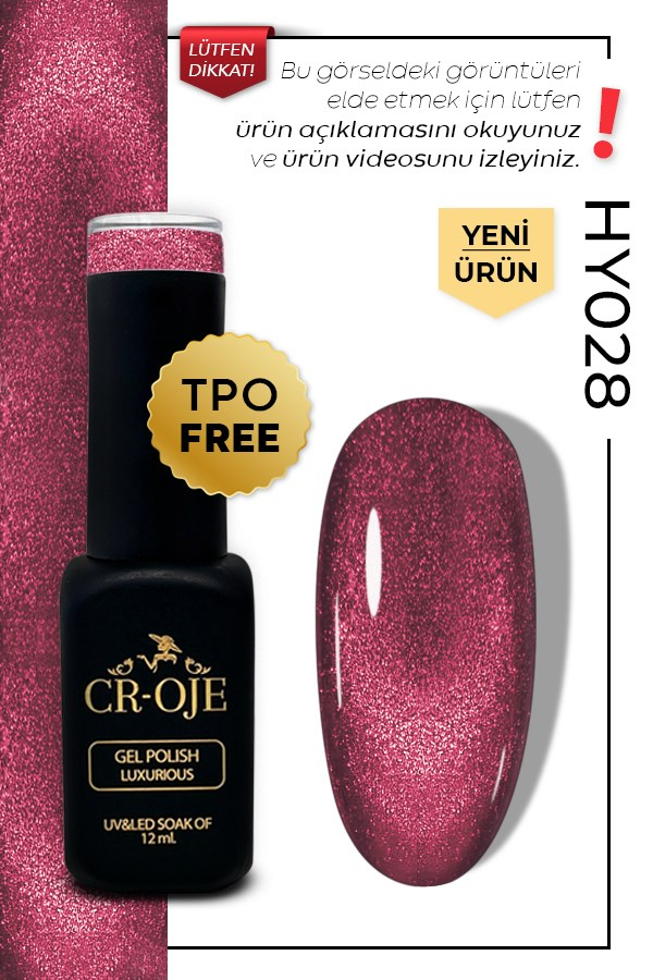 CROJE KALICI OJE Inci Tanecikli Manyetik Cat Eye / Kedi Gözü- HY028 (12 ML)