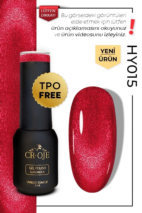 CROJE KALICI OJE Inci Tanecikli Manyetik Cat Eye / Kedi Gözü- HY015 (5 ML)