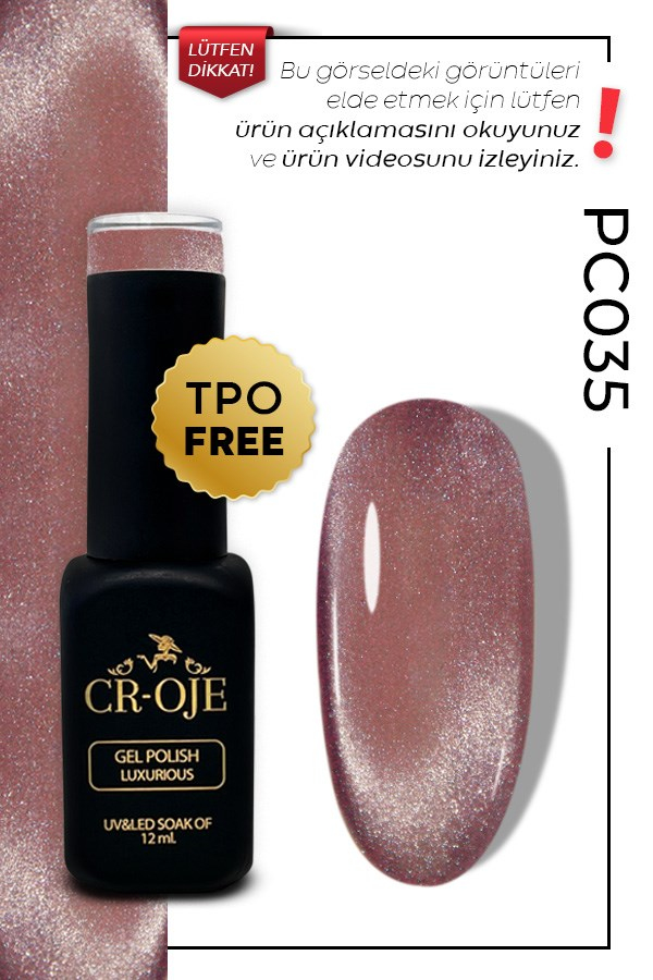 CROJE KALICI OJE Inci Tanecikli Manyetik Cat Eye / Kedi Gözü- PC035 (12 ML)