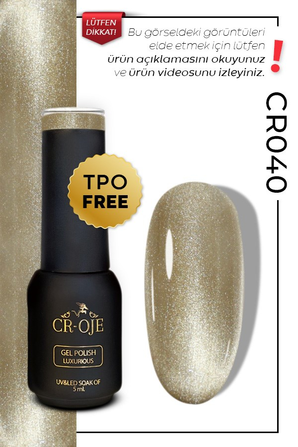 CROJE KALICI OJE Korean Cat Eye Kristal Efektli Manyetik Cat Eye / Kedi Gözü-CR040 (5 ML)