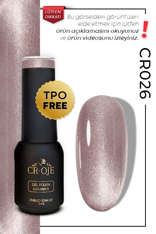 CROJE KALICI OJE Korean Cat Eye Kristal Efektli Manyetik Cat Eye / Kedi Gözü-CR026 (5 ML)