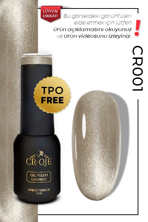 CROJE KALICI OJE Korean Cat Eye Kristal Efektli Manyetik Cat Eye / Kedi Gözü-CR001 (5 ML)