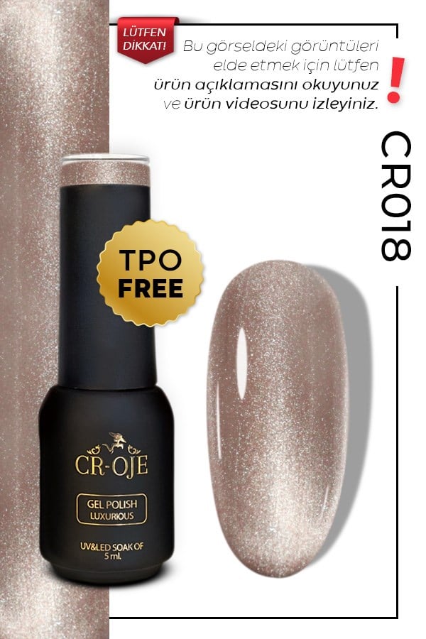 CROJE KALICI OJE Korean Cat Eye Kristal Efektli Manyetik Cat Eye / Kedi Gözü-CR018 (5 ML)