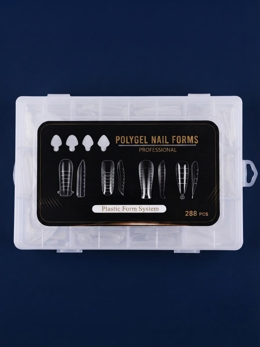 Protez Tırnak Kalıcı Oje  Polygel Nail Forms (Plastic Form System - 288 Adet)