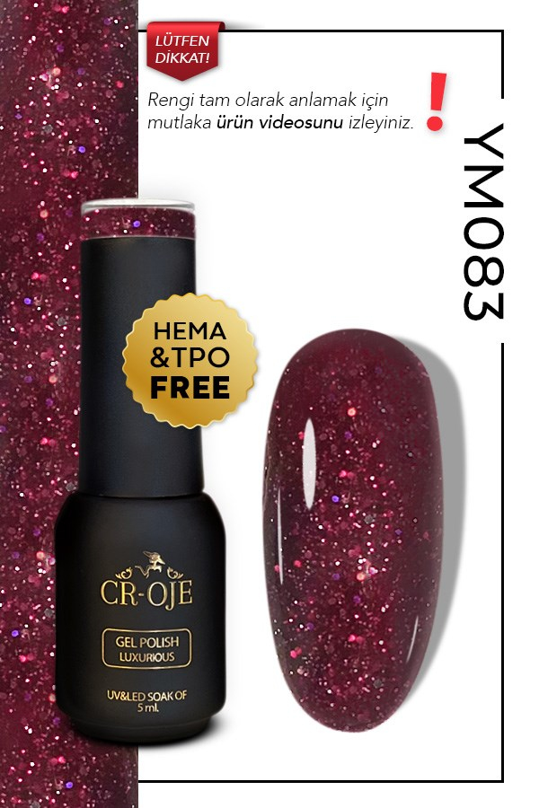 YM083 - Simli Kırmzı (5 ml)