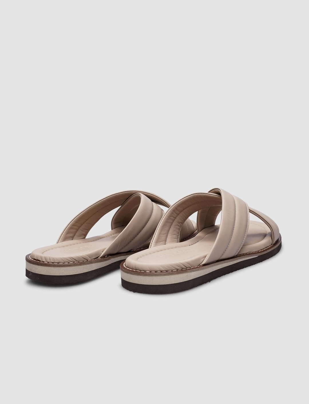 %100 Hakiki Deri Bej Erkek Terlik