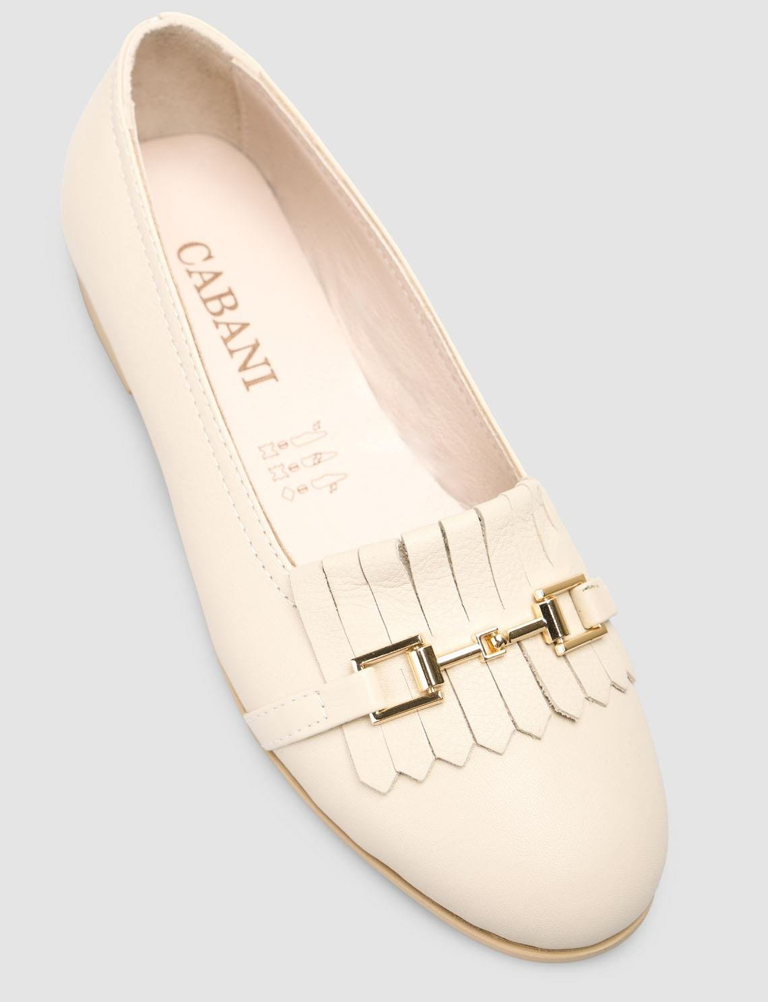 %100 Hakiki Deri Bej Kadın Ayakkabı