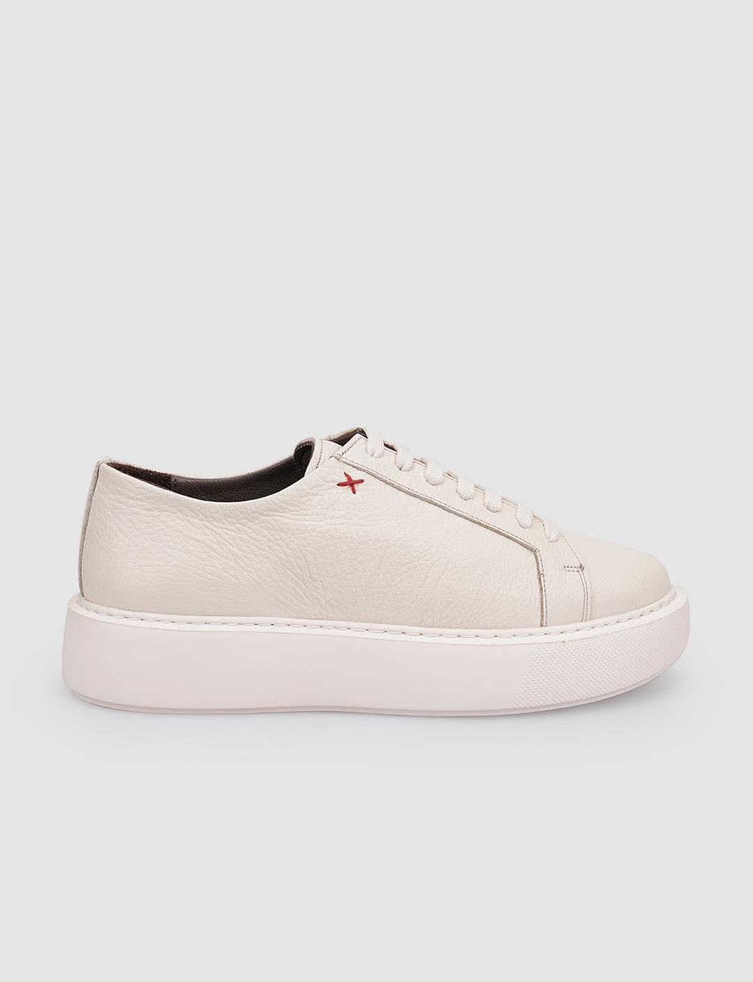 %100 Hakiki Deri Bej Kadın Ayakkabı