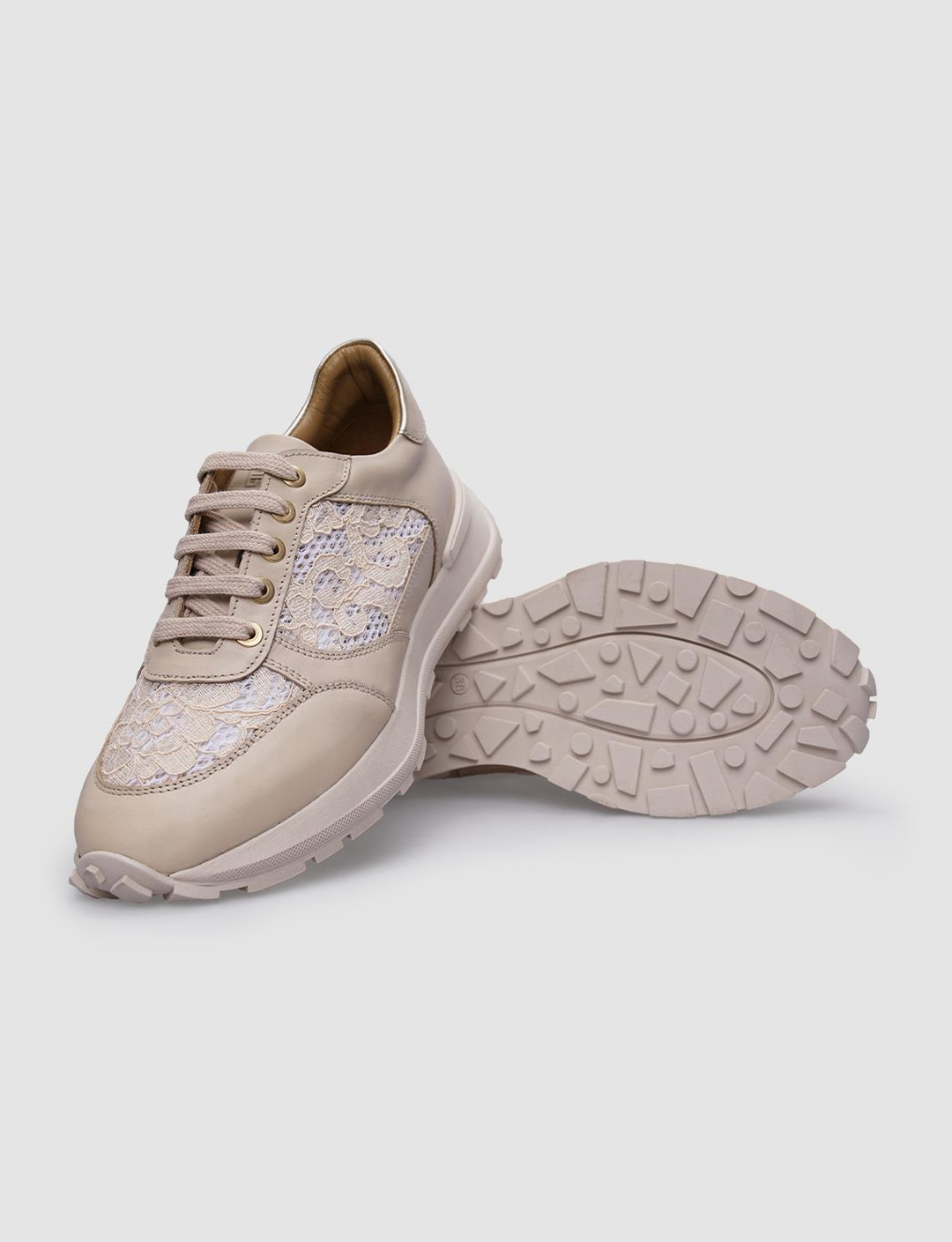 %100 Hakiki Deri Bej Kadın Ayakkabı