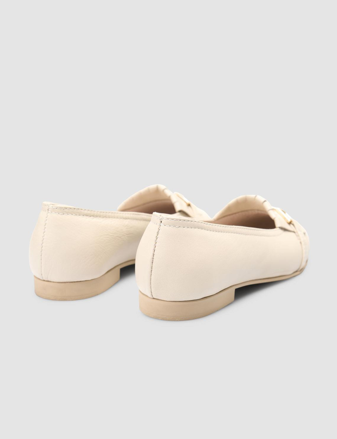 %100 Hakiki Deri Bej Kadın Ayakkabı