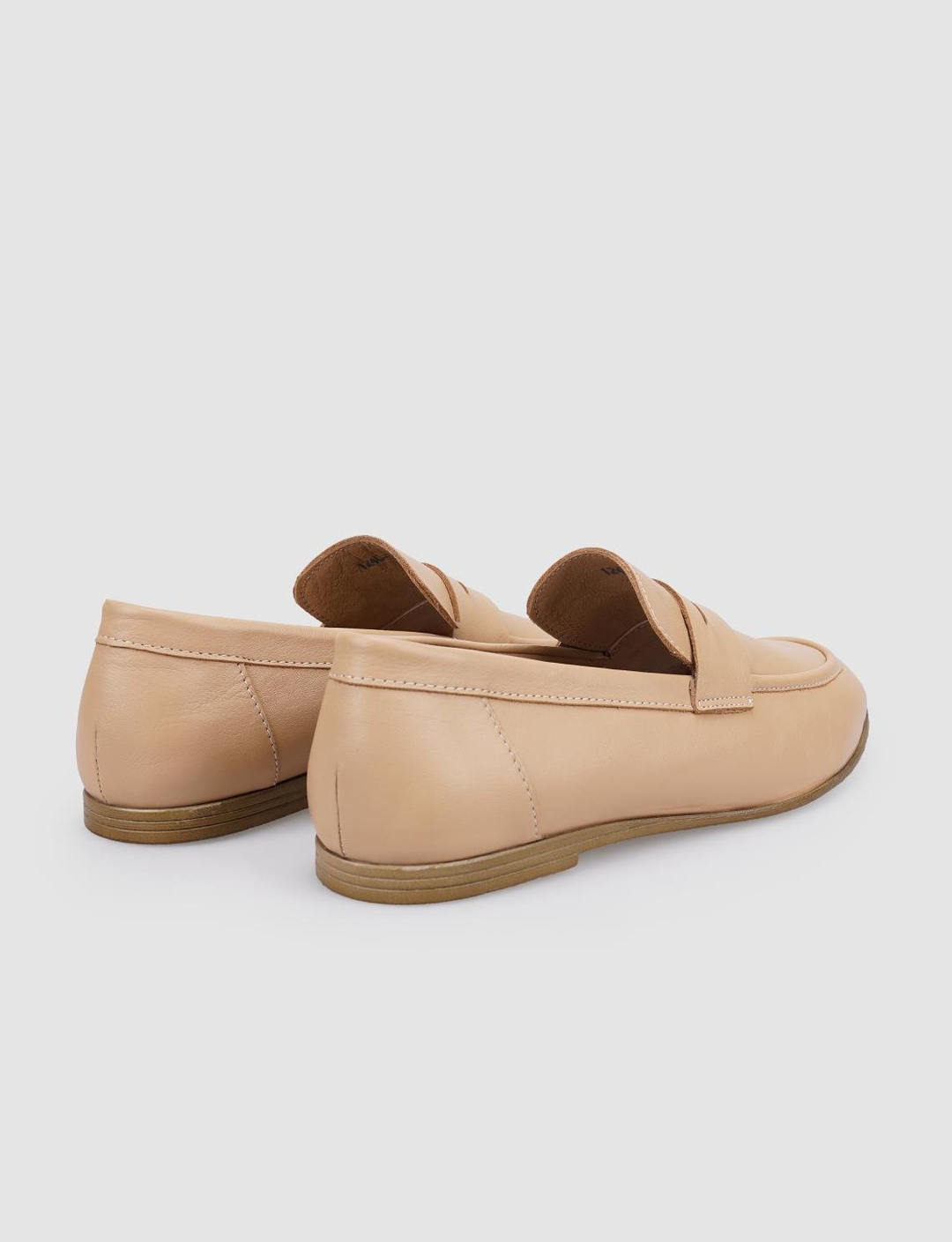 %100 Hakiki Deri Bej Kadın Ayakkabı