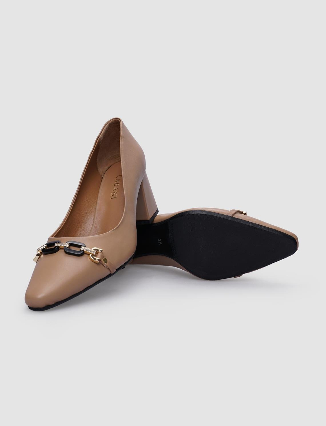 %100 Hakiki Deri Bej Kadın Ayakkabı