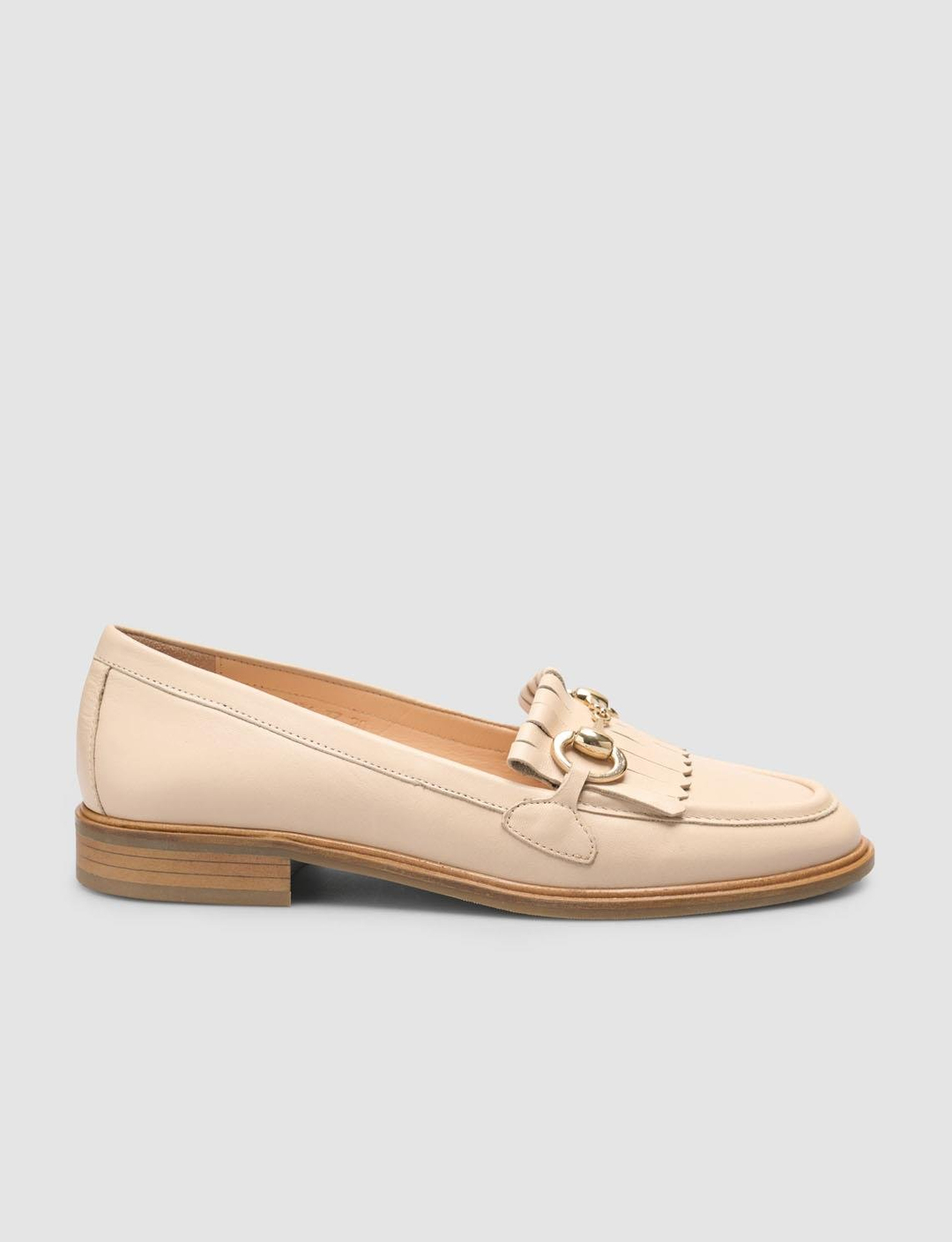 %100 Hakiki Deri Bej Kadın Ayakkabı