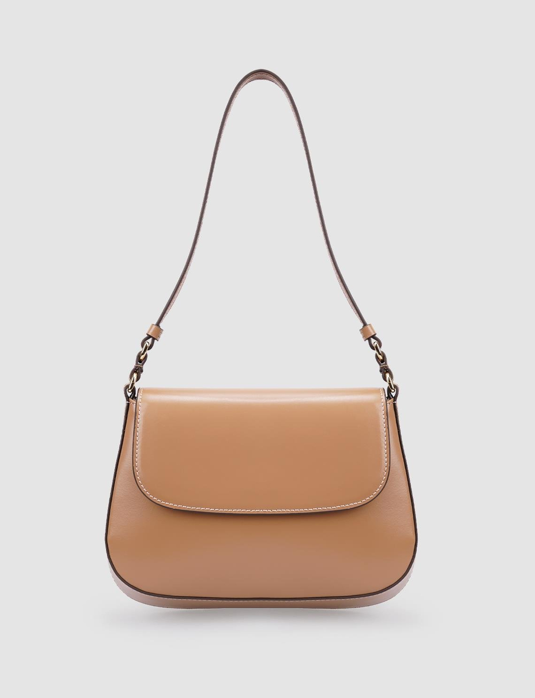 %100 Hakiki Deri Bej Kadın Çanta