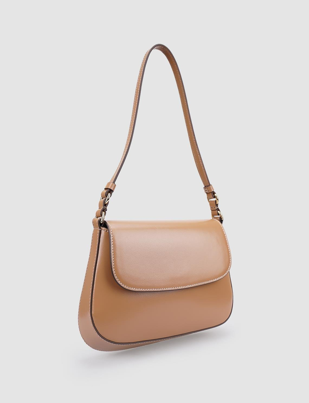 %100 Hakiki Deri Bej Kadın Çanta