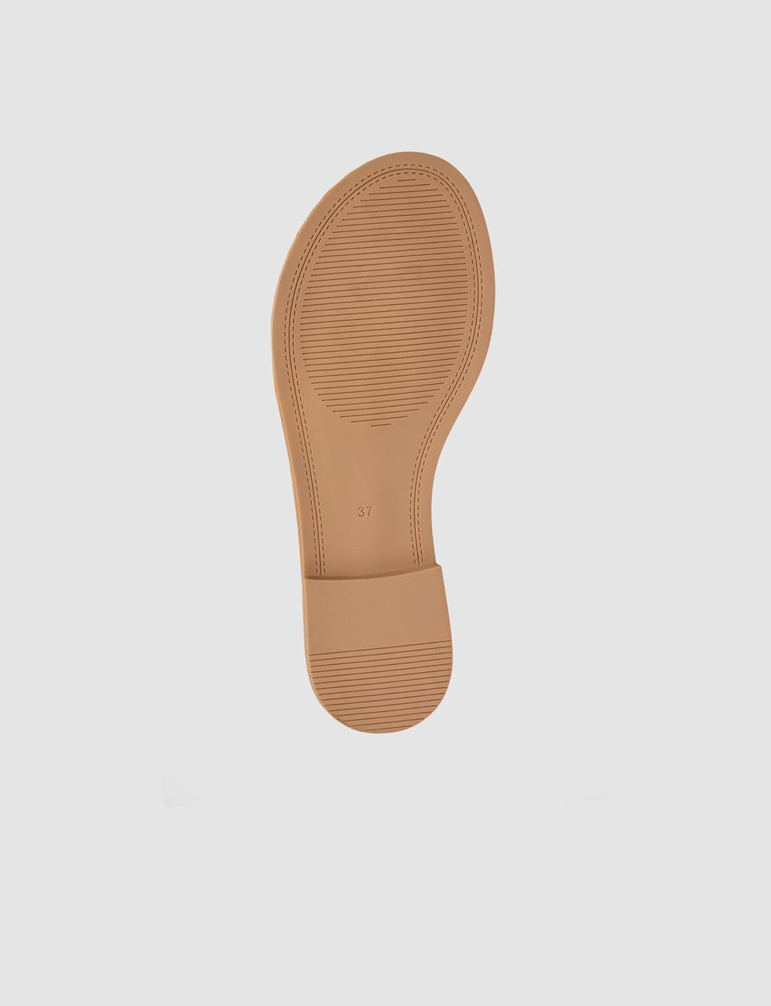 %100 Hakiki Deri Bej Kadın Sandalet