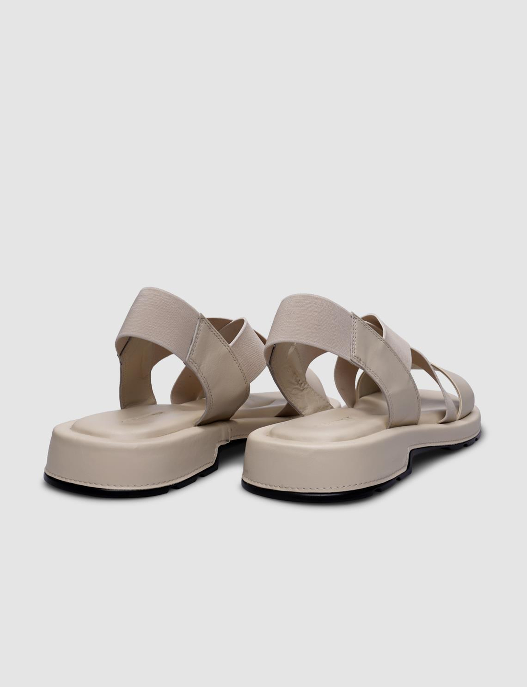 %100 Hakiki Deri Bej Kadın Sandalet