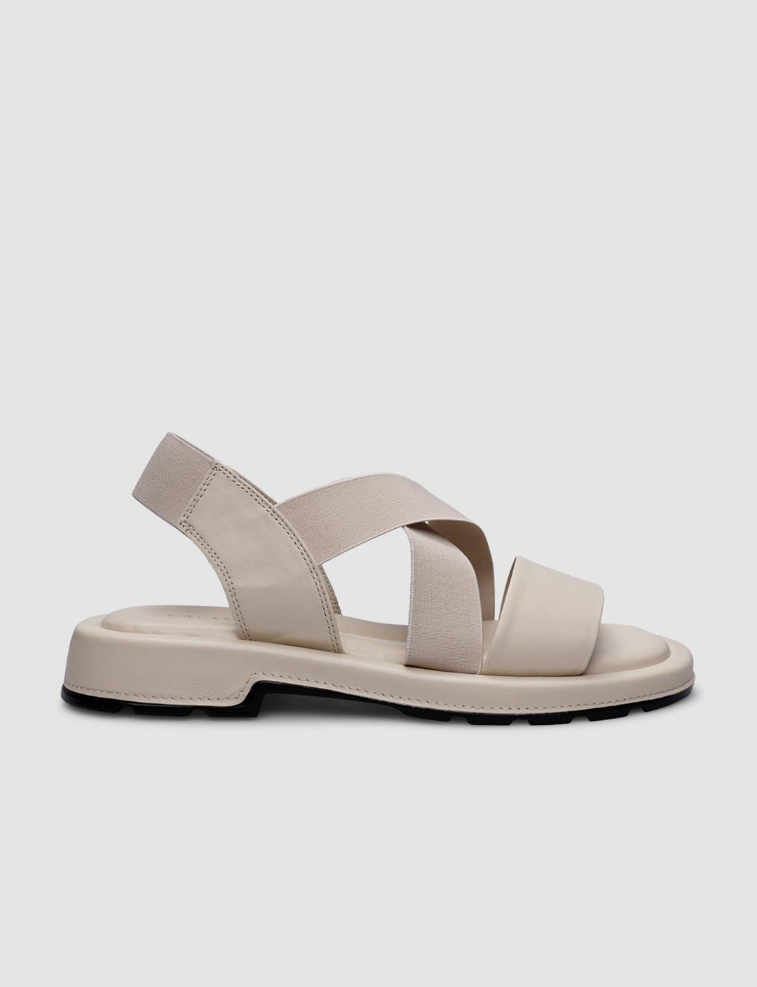 %100 Hakiki Deri Bej Kadın Sandalet