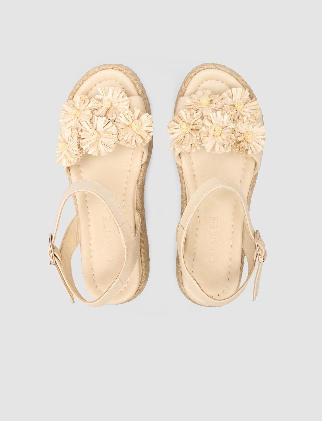 %100 Hakiki Deri Bej Kadın Sandalet