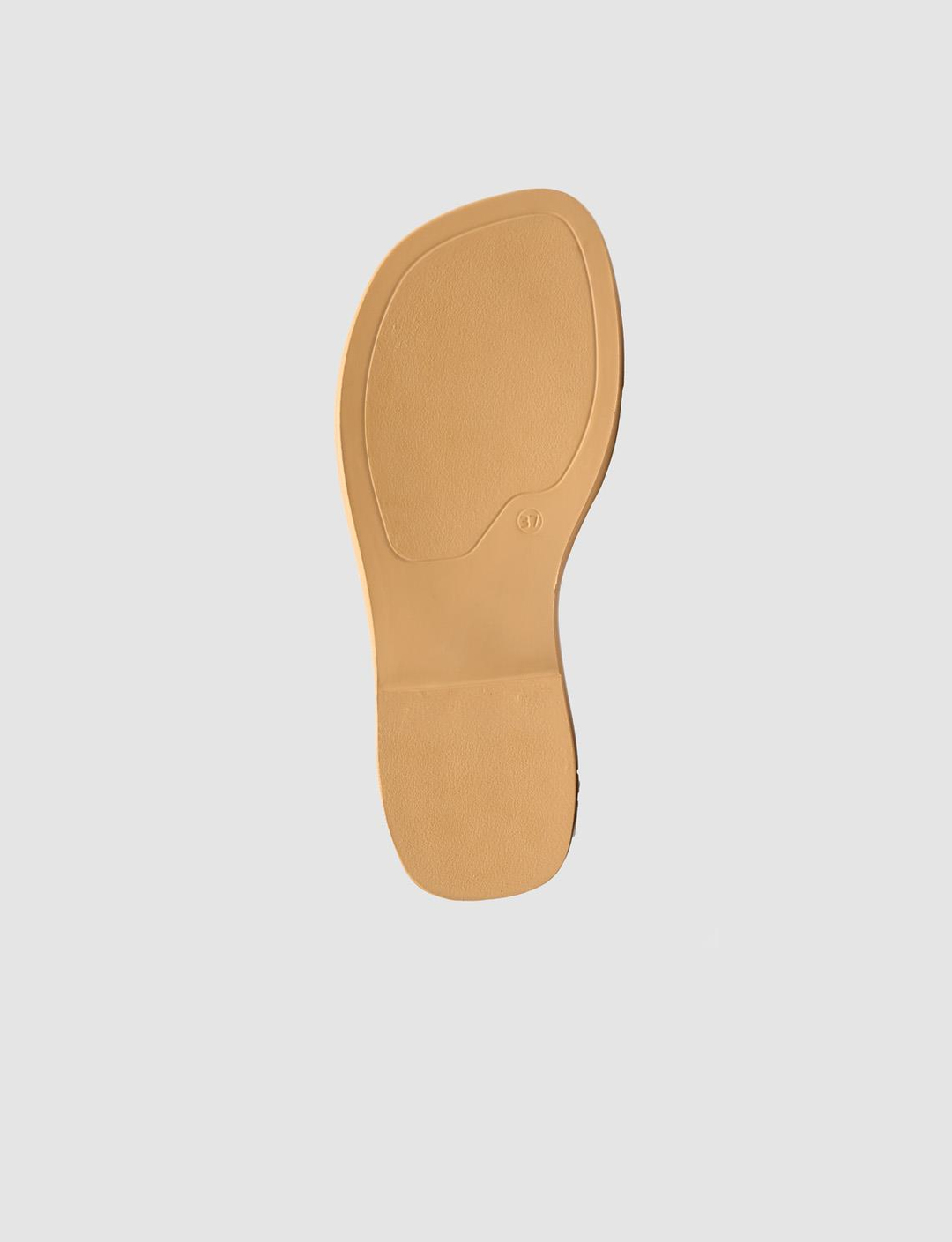 %100 Hakiki Deri Bej Kadın Terlik