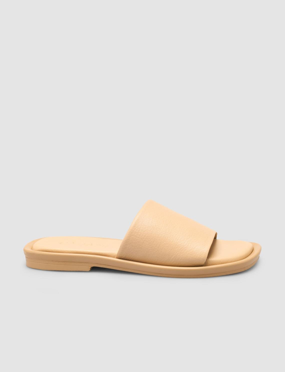 %100 Hakiki Deri Bej Kadın Terlik