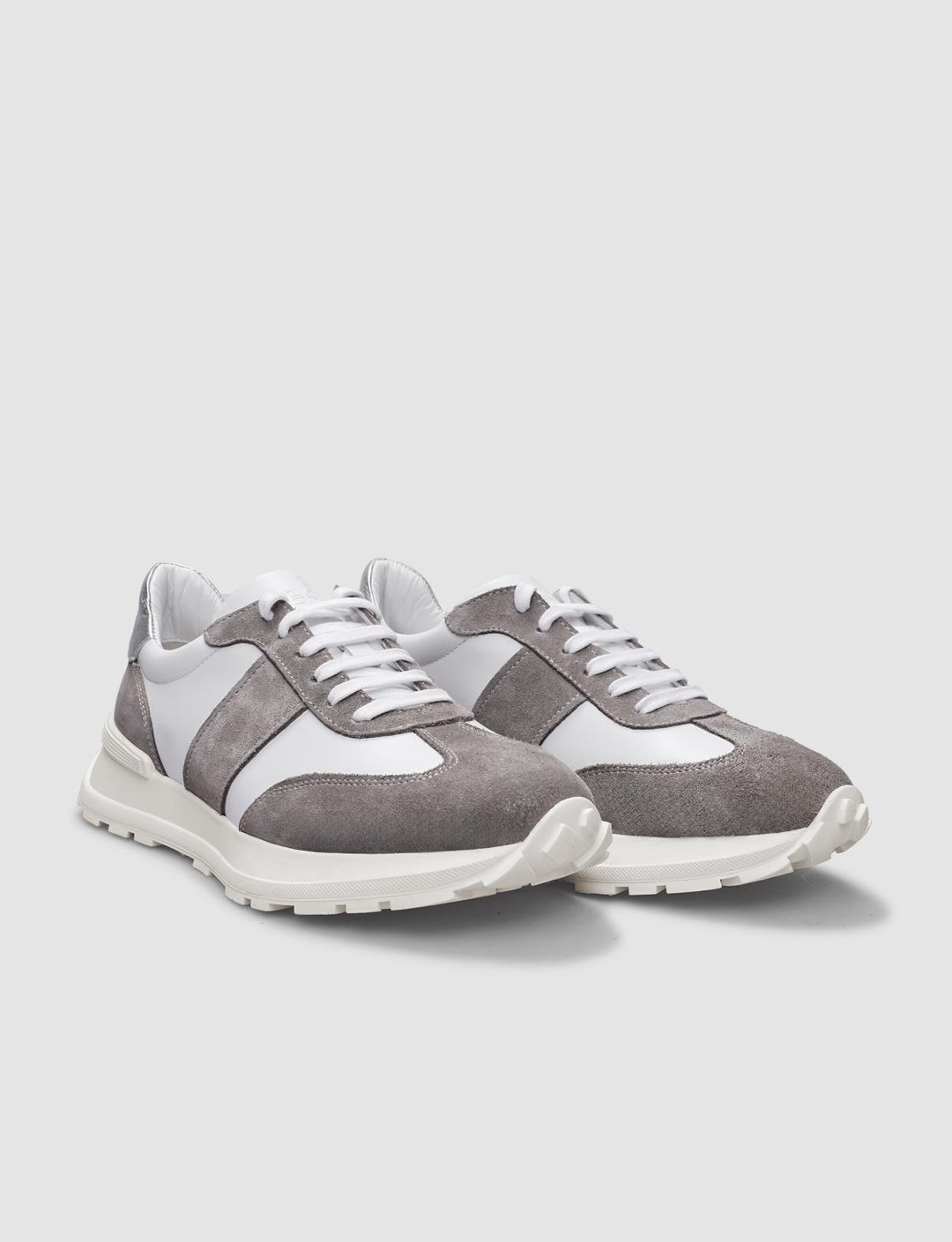 %100 Hakiki Deri Beyaz Bağcıklı Kadın Spor Ayakkabı