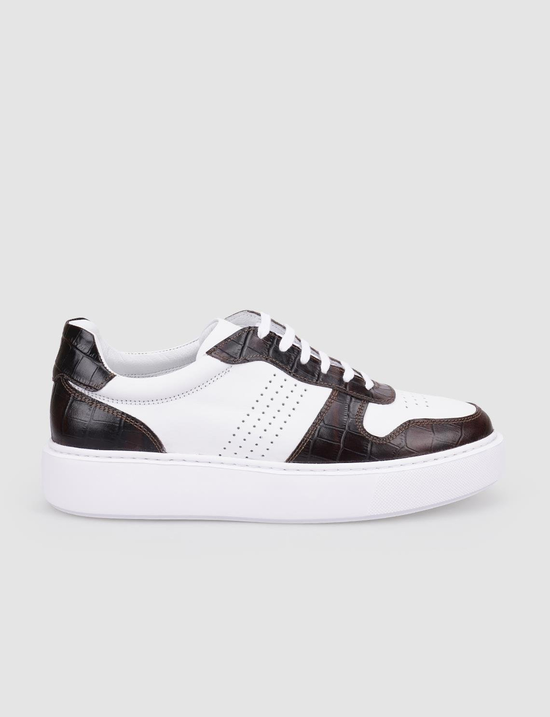 %100 Hakiki Deri Beyaz Erkek Ayakkabı