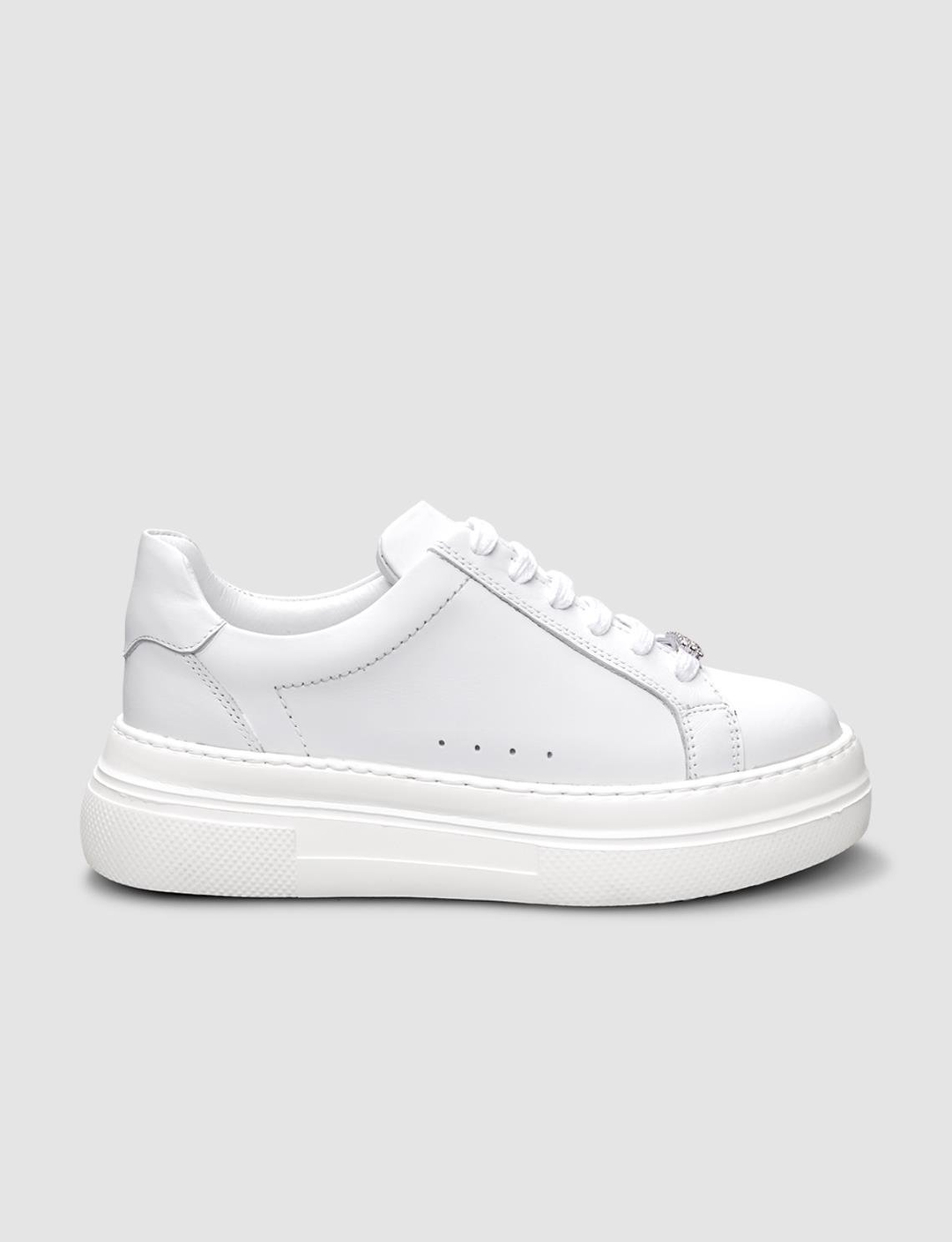 %100 Hakiki Deri Beyaz Kadın Ayakkabı