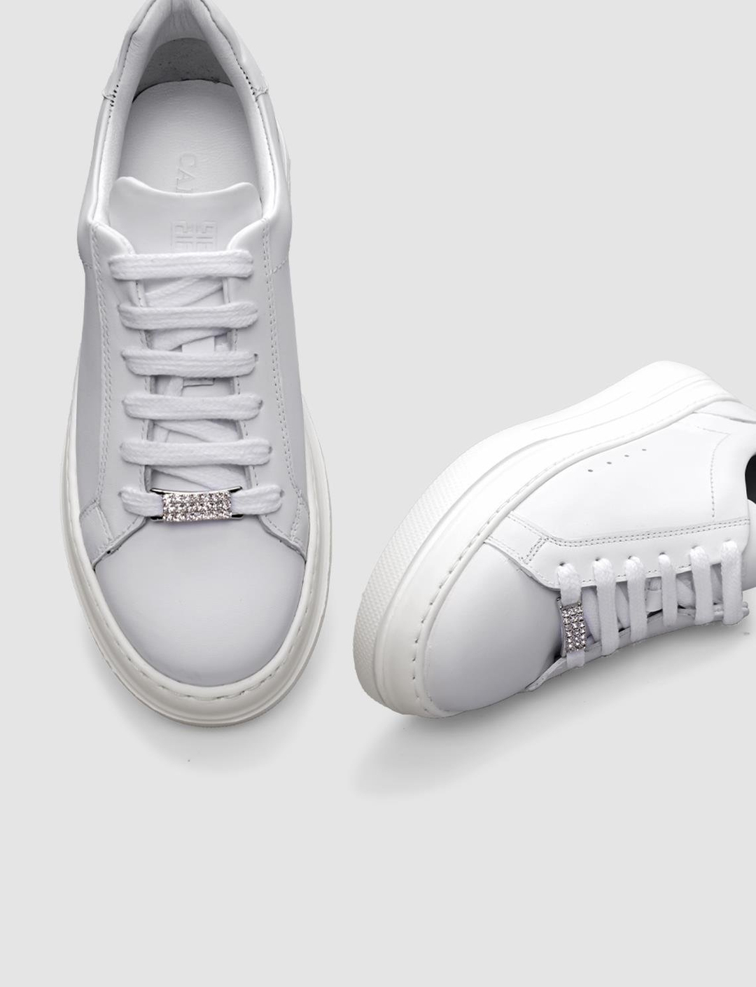 %100 Hakiki Deri Beyaz Kadın Ayakkabı