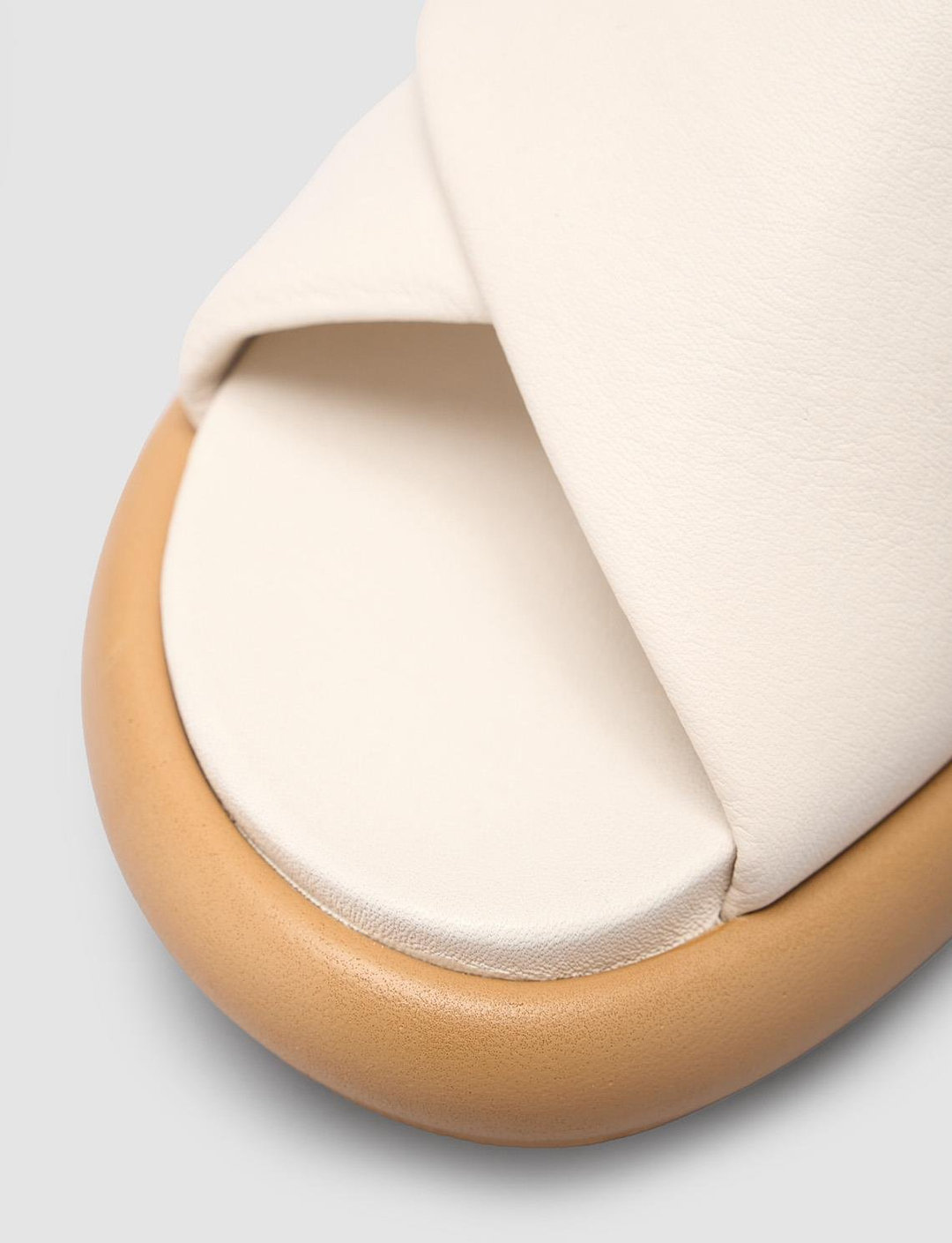 %100 Hakiki Deri Beyaz Kadın Terlik