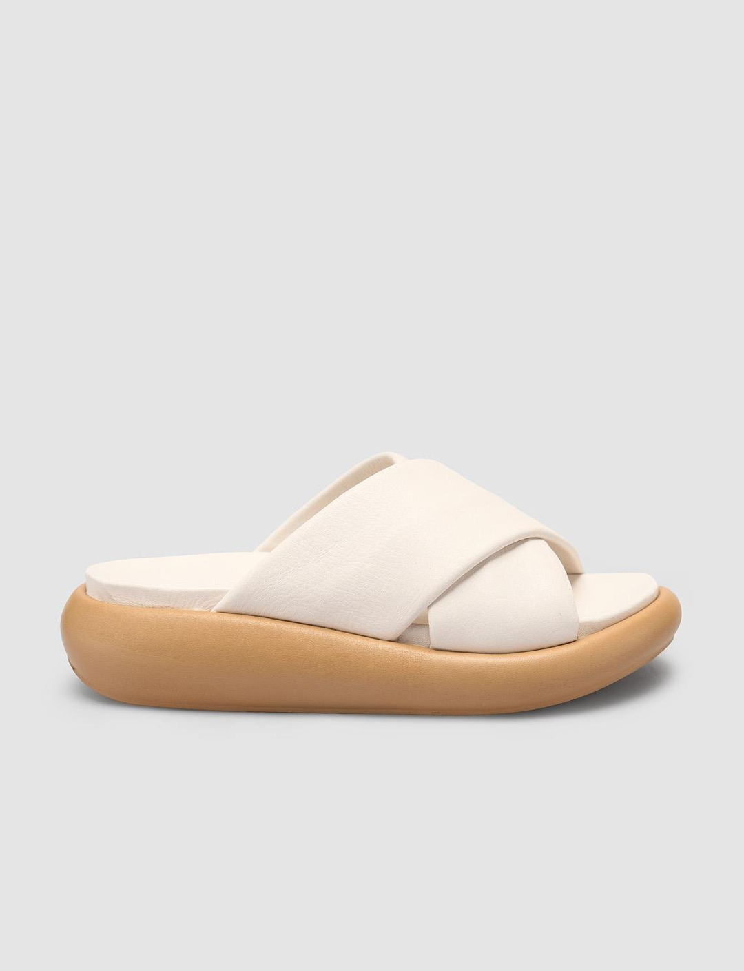 %100 Hakiki Deri Beyaz Kadın Terlik