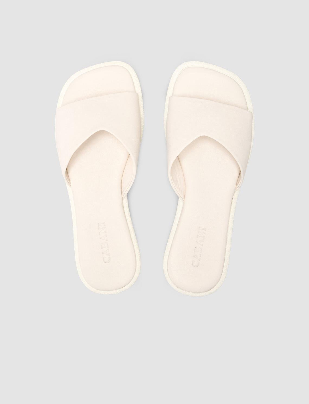 %100 Hakiki Deri Beyaz Kadın Terlik