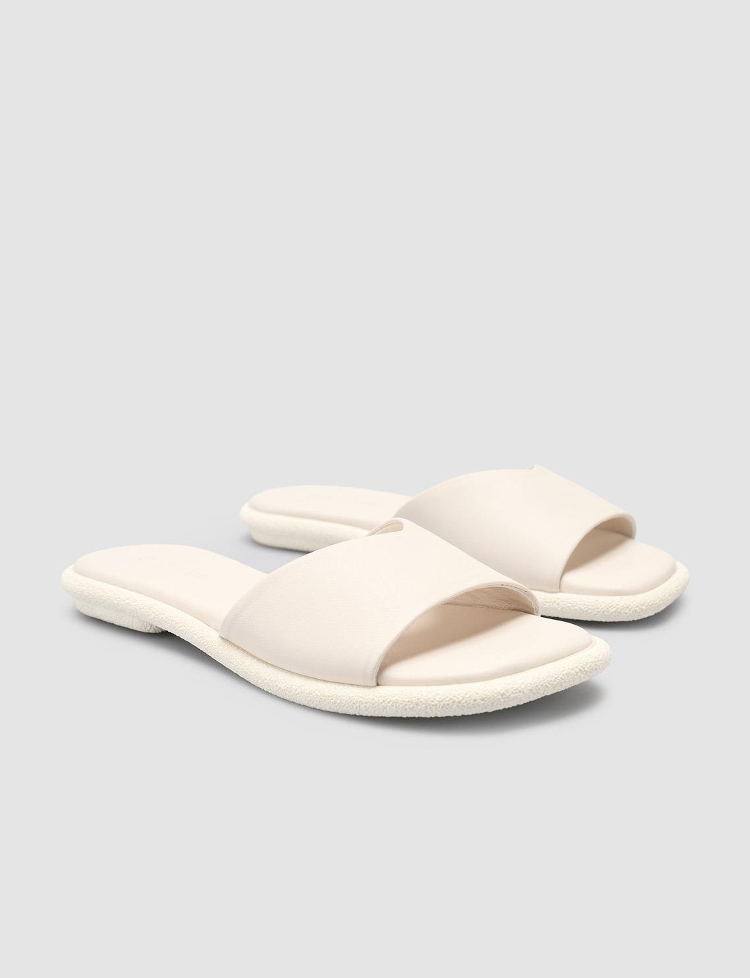 %100 Hakiki Deri Beyaz Kadın Terlik