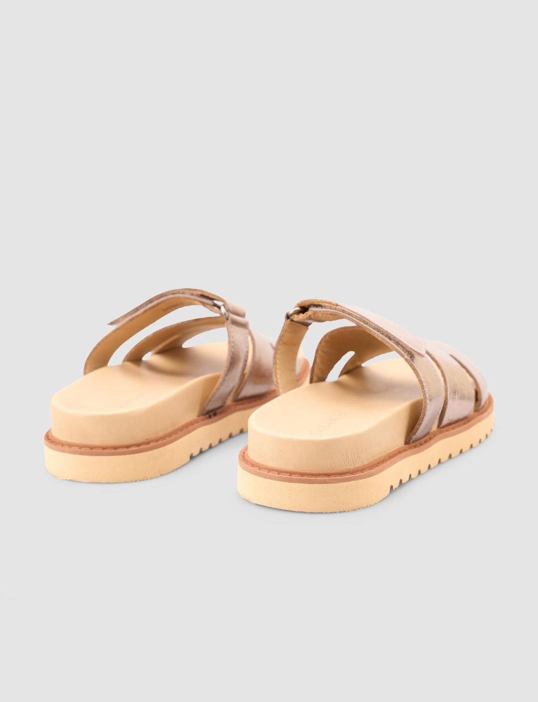 %100 Hakiki Deri Bronz Kadın Terlik