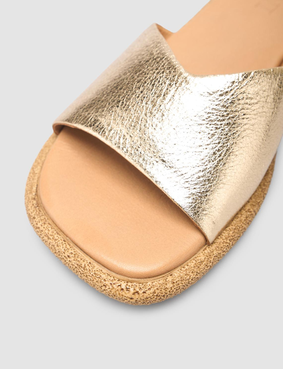 %100 Hakiki Deri Gold Kadın Terlik