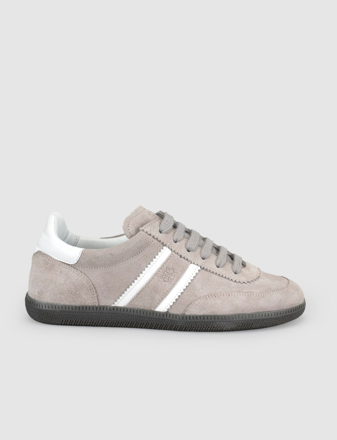 %100 Hakiki Deri Gri Bağcıklı Kadın Sneaker