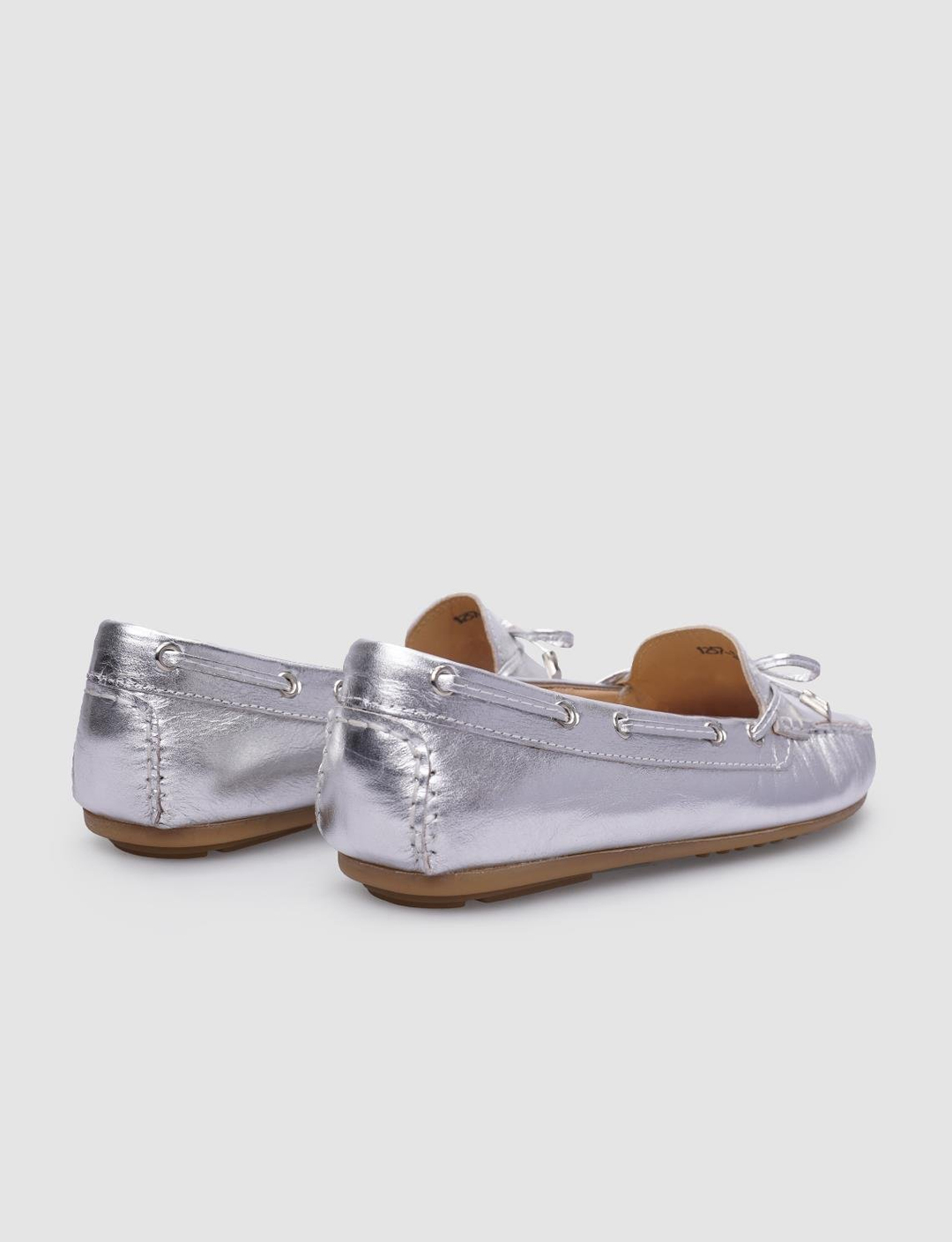 %100 Hakiki Deri Gri Kadın Ayakkabı