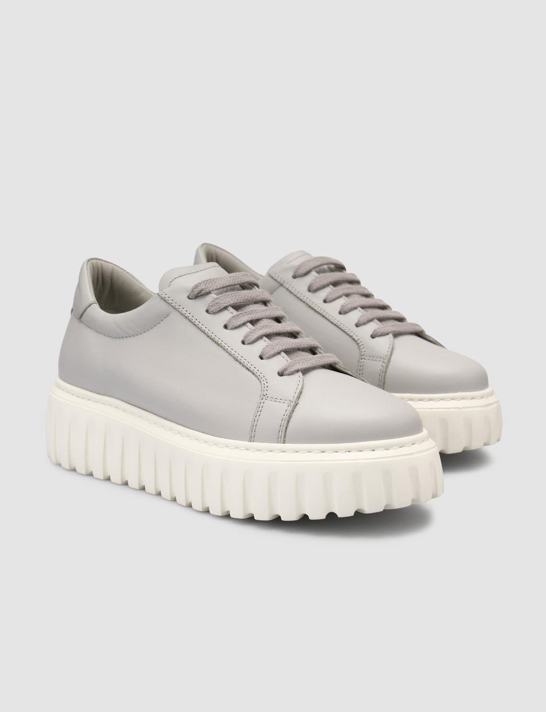 %100 Hakiki Deri Gri Kadın Ayakkabı