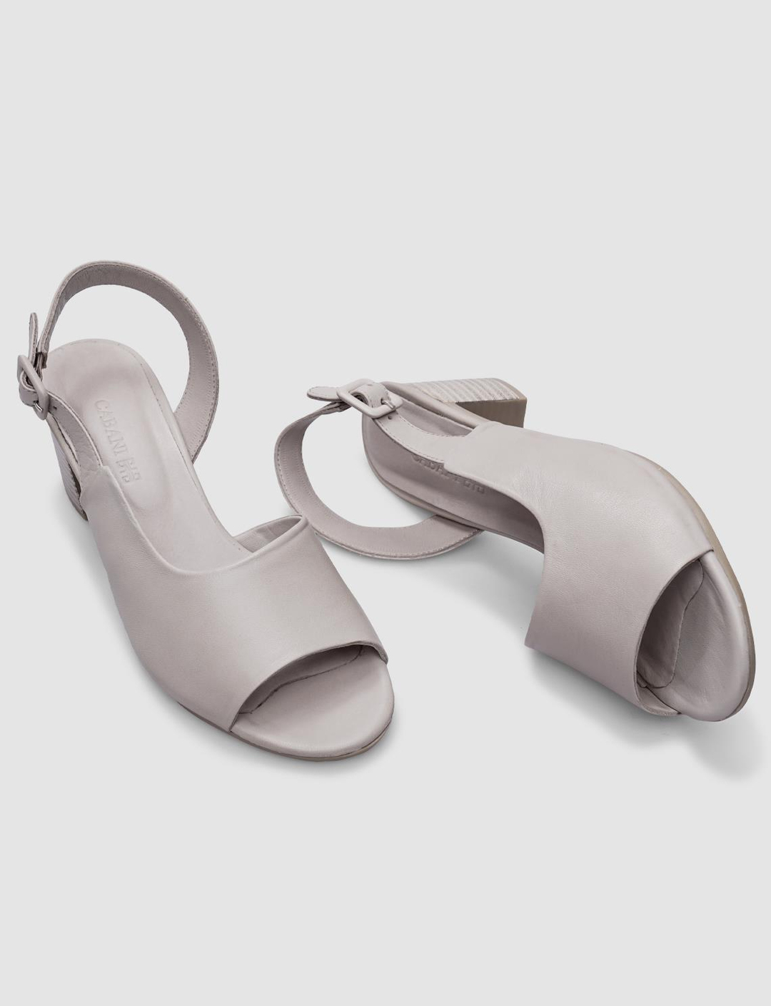 %100 Hakiki Deri Gri Kadın Sandalet