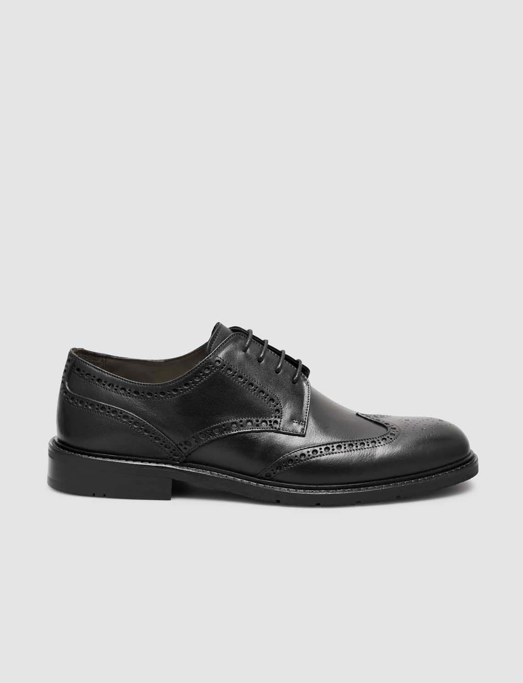 100% Genuine Leather Embroidered Black Men's Classic Shoes
