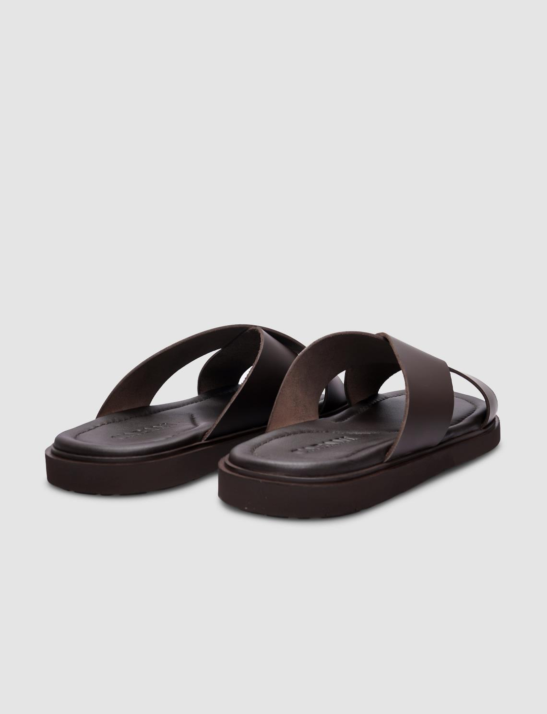 %100 Hakiki Deri Kahverengi Erkek Terlik