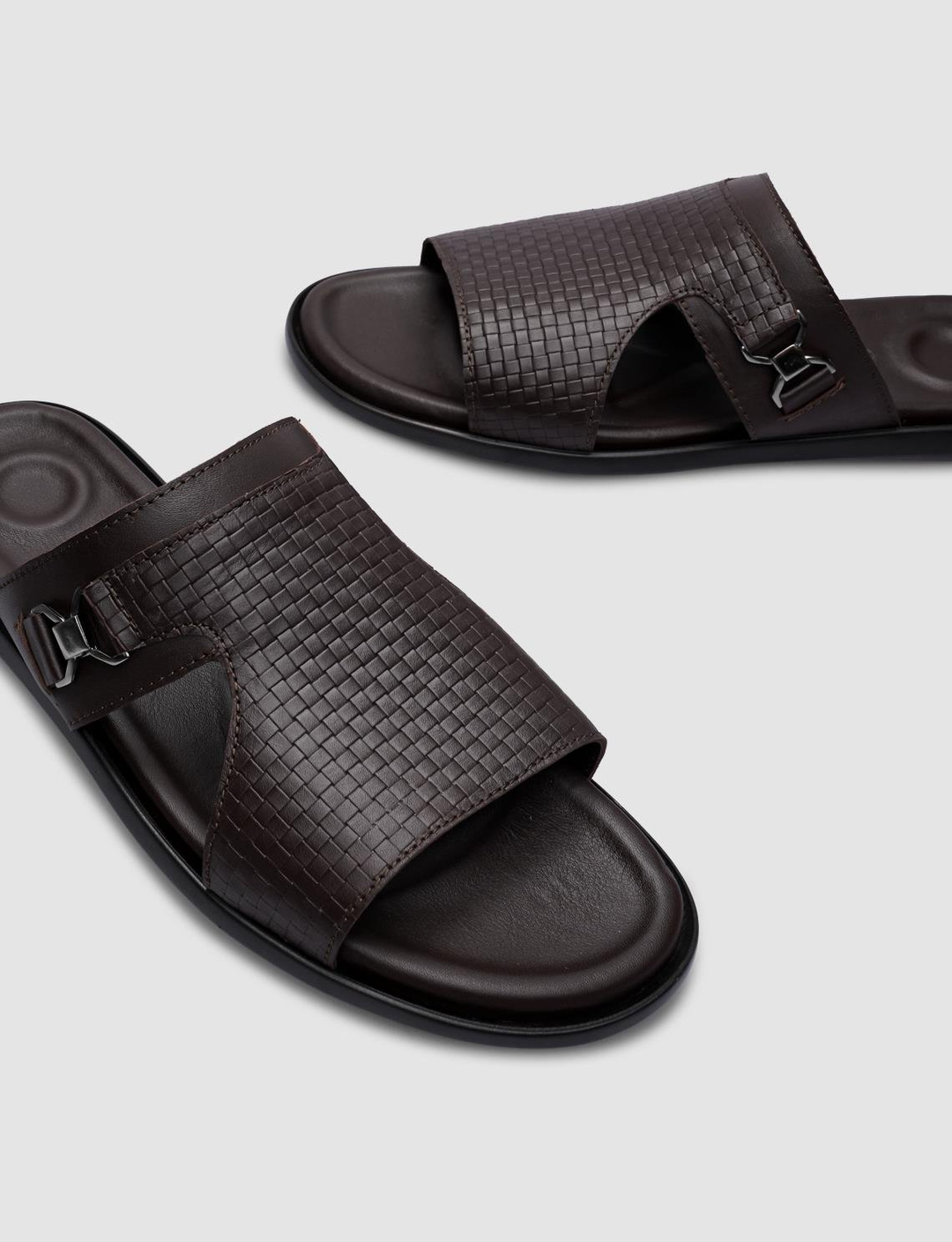 %100 Hakiki Deri Kahverengi Erkek Terlik