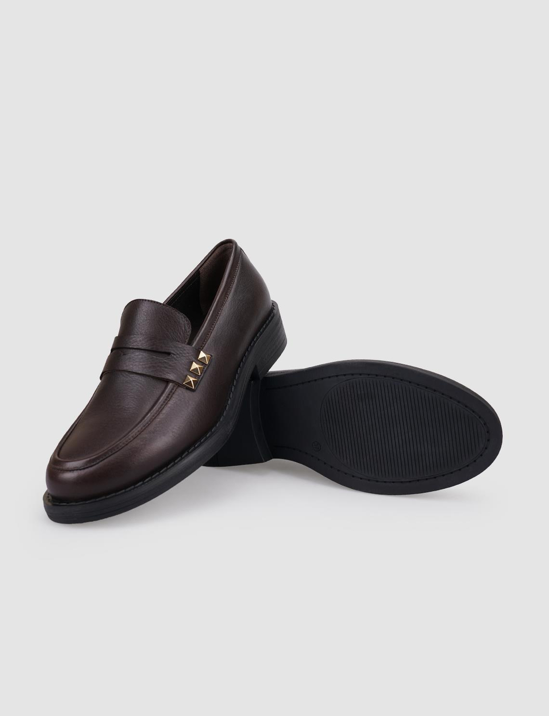 %100 Hakiki Deri Kahverengi Kadın Ayakkabı