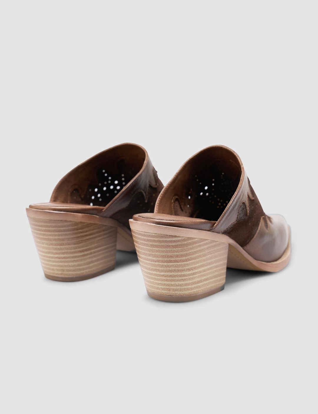 %100 Hakiki Deri Kahverengi Kadın Terlik