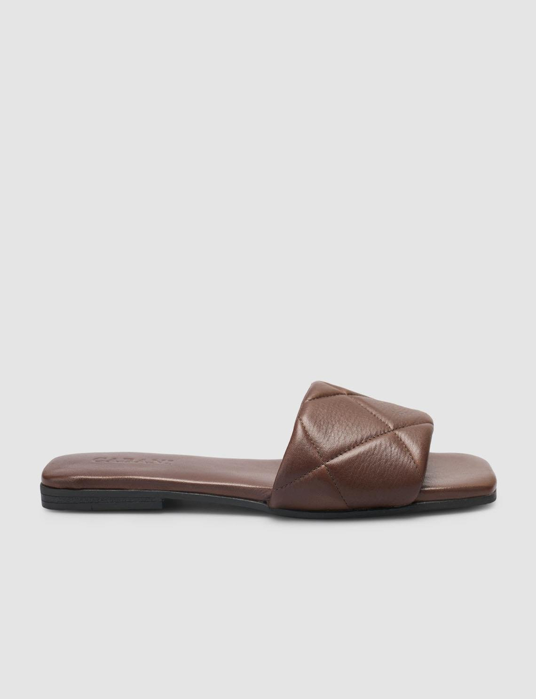 %100 Hakiki Deri Kahverengi Kadın Terlik