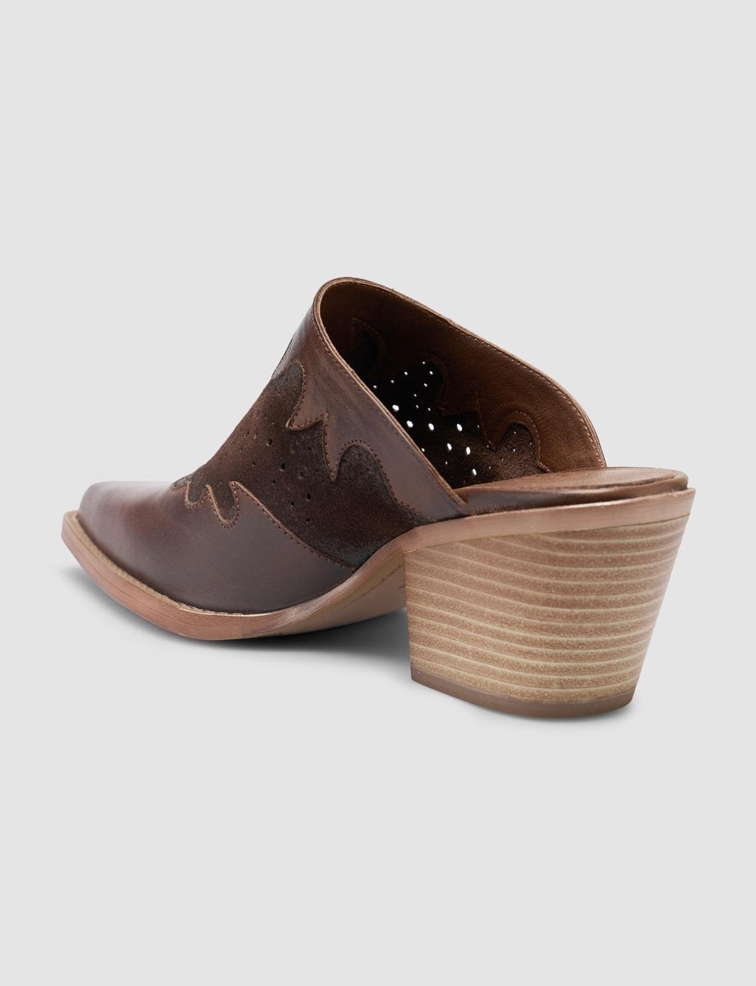 %100 Hakiki Deri Kahverengi Kadın Terlik