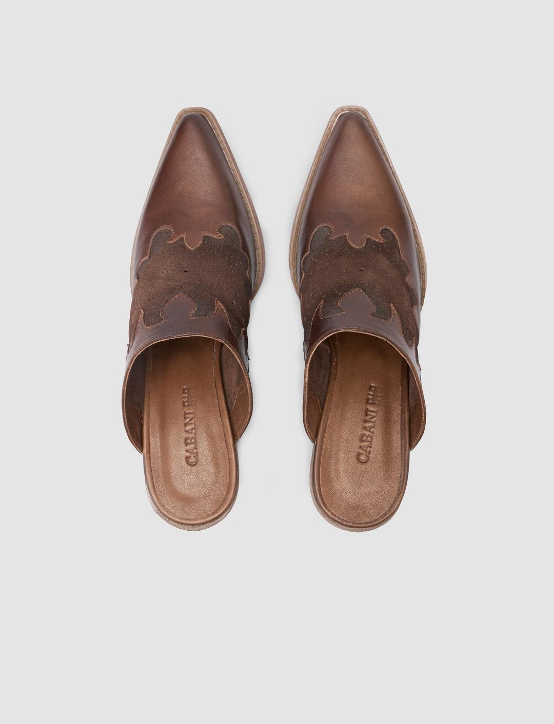 %100 Hakiki Deri Kahverengi Kadın Terlik