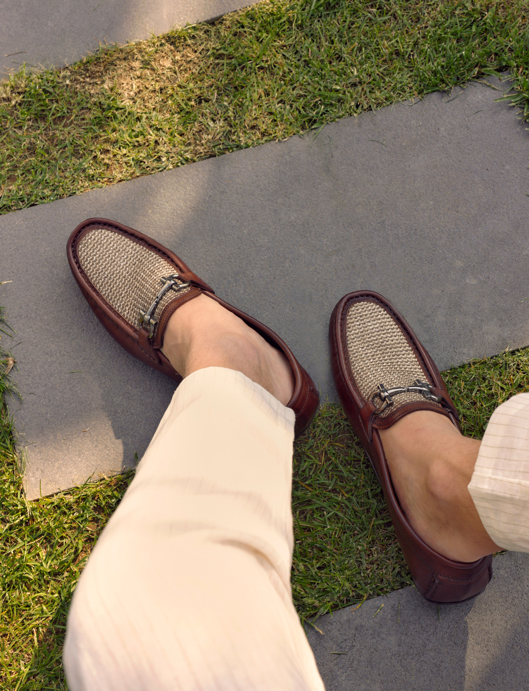 Men 100% Genuine Leather Brown Shoes