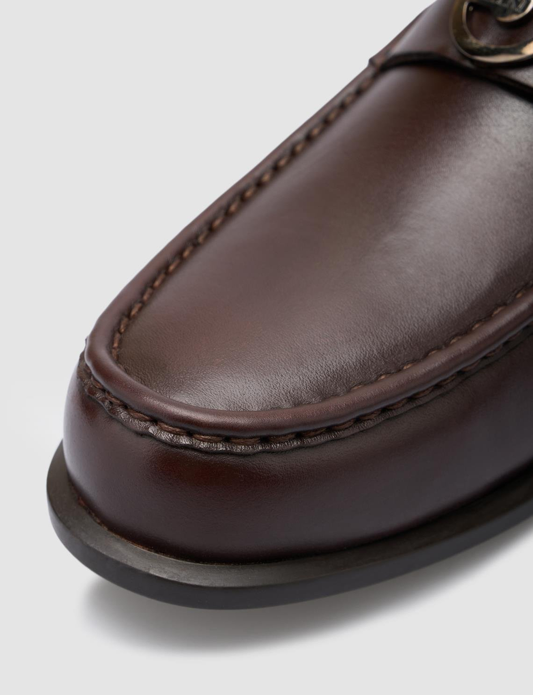 %100 Hakiki Deri Kahverengi Tokalı Erkek Günlük Ayakkabı