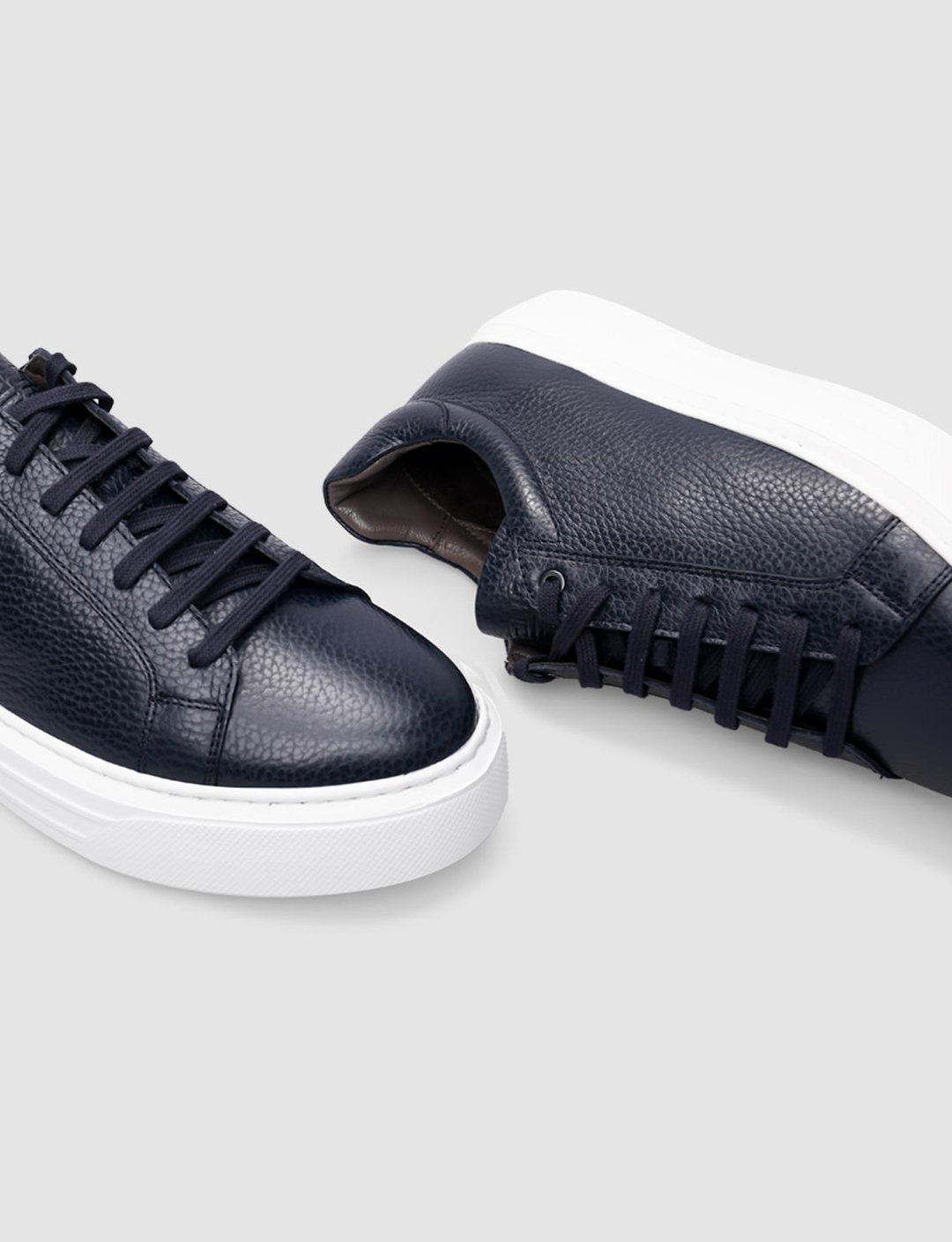 %100 Hakiki Deri Lacivert Bağcıklı Erkek Ayakkabı